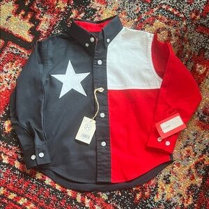 Roper Kids Texas Flag Button Down Shirt